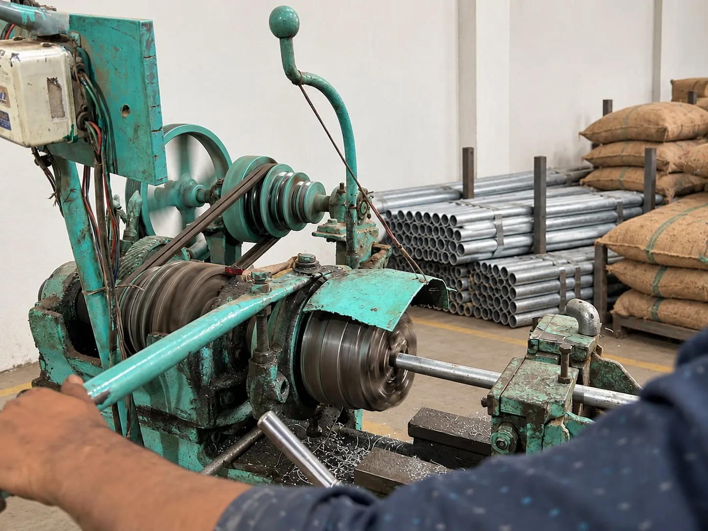 Threading in progress